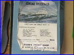 1/16 Scale 45 1/2 VTG Edmund Fitzgerald Model Wood Ship For Parts Completion