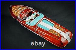 116 Blue Italian Speed Boat Riva Model Ship 21 52cm