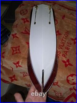 116 Red Riva Aquarama Wooden Model Boat Handmade Model Italian Exotic Wood 21