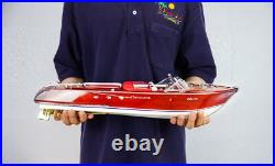 116 Red Riva Aquarama Wooden Model Boat Handmade Model Italian Exotic Wood 21