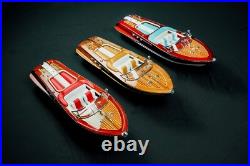 116 Red Riva Aquarama Wooden Model Boat Handmade Model Italian Exotic Wood 21