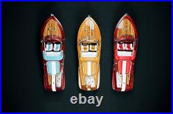 116 Red Riva Aquarama Wooden Model Boat Handmade Model Italian Exotic Wood 21 116 Red Riva Aquarama Wooden Model Boat Handmade Model Italian Exotic Wood 21