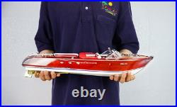 116 Riva Aquarama Boat 21 Wooden Ship Handcrafted Model Italian Speed Boat