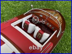 116 Riva Aquarama Boat Wooden Model Ship Handcraft Wooden Boat Decor 21
