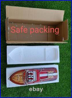 116 Riva Aquarama Boat Wooden Model Ship Handcraft Wooden Boat Decor 21