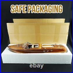 116 Riva Aquarama Wooden Ship Model 21 Speed Boat Model Decor Christmas Gift