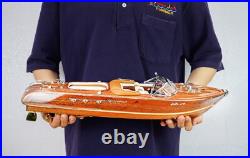 116 Riva Aquarama Wooden Ship Model 21 Speed Boat Model Decor Christmas Gift