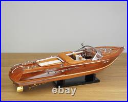 116 Vintage Wooden Riva Aquarama Speed Boat Model Ship Christmas Gift