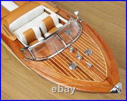 116 Vintage Wooden Riva Aquarama Speed Boat Model Ship Christmas Gift