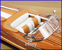 116 Vintage Wooden Riva Aquarama Speed Boat Model Ship Christmas Gift