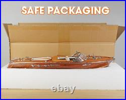 116 Vintage Wooden Riva Aquarama Speed Boat Model Ship Christmas Gift