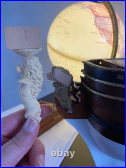 150 Ingermanland 1715 Ship Model Bow Lion Boxwood Carving Decoration