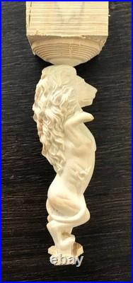 150 Ingermanland 1715 Ship Model Bow Lion Boxwood Carving Decoration