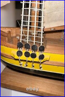 16 Vintage Wood Model Ship Boat Goleta