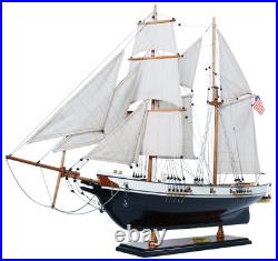 1847 Harvey Baltimore Clipper Wooden Model Tall Ship 35 Sailboat