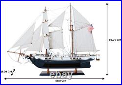 1847 Harvey Baltimore Clipper Wooden Model Tall Ship 35 Sailboat