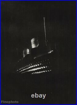 1920s Surreal Cruise Ship Model At Night Vintage Boat Photo Art Studio Lorelle