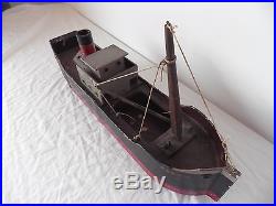 1930's Triang Coastal Steamer Pond yacht model boat ship hull for restoration