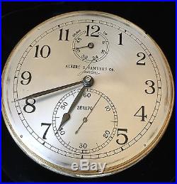 1940s HAMILTON Model 21 Marine Ship CHRONOMETER Clock + Tub for Parts or Repair