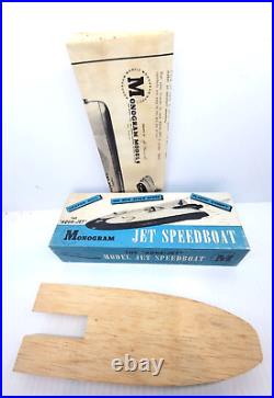 1946 WOODEN JET SPEED BOAT KIT B6, UNBUILT IN BOX, Monogram Models