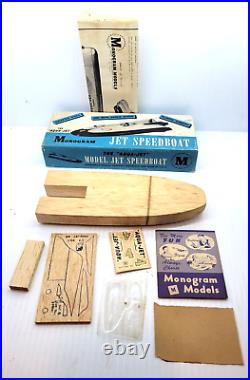 1946 WOODEN JET SPEED BOAT KIT B6, UNBUILT IN BOX, Monogram Models