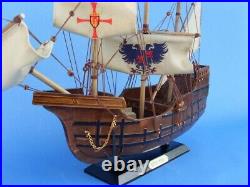 20 Inch Columbus MODEL SHIP Santa Maria Wood Assembled Display Home Decor Gift