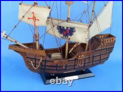 20 Inch Columbus MODEL SHIP Santa Maria Wood Assembled Display Home Decor Gift