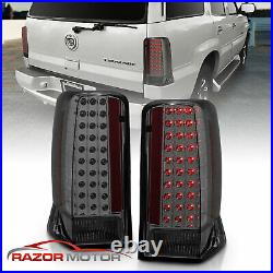 2002 2003 2004 2005 2006 LED Smoke Brake Tail Lights Pair For Cadillac Escalade