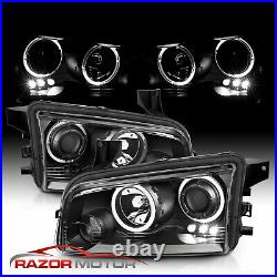 2006-2010 For Dodge Charger Black Projector Headlights Pair/Hi-power LED Halo