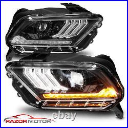 2013-2014 For Ford Mustang HID Full LED Sequential Signal Headlight
