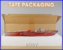 21 Red Riva Model Ship Italia Wooden Speed Boat Scale 116 Christnas Gift