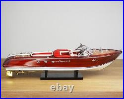 21 Red Riva Model Ship Italia Wooden Speed Boat Scale 116 Christnas Gift