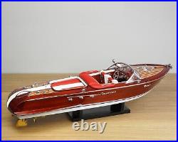 21 Red Riva Model Ship Italia Wooden Speed Boat Scale 116 Christnas Gift