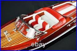 21 Red Riva Speed Boat Model Anniversary Gift Italian Wooden Ship Model 116