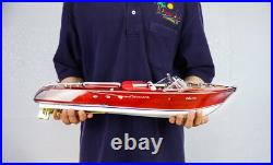 21 Red Riva Speed Boat Model Anniversary Gift Italian Wooden Ship Model 116