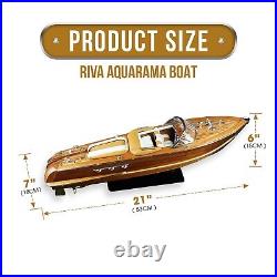 21 Wooden Riva Aquarama Speed Boat Model Ship Scale 116 Unique Christmas Gift