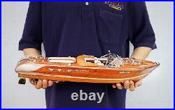 21 Wooden Riva Aquarama Speed Boat Model Ship Scale 116 Unique Christmas Gift