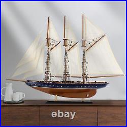 25 Wooden Sailboat model sailing Yacht Atlantic Schooner Ship Scale Replica