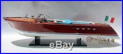 34 Super Riva Aquarama Handcrafted Wooden Model Boat Ready for display