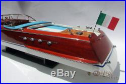 34 Super Riva Aquarama Handcrafted Wooden Model Boat Ready for display