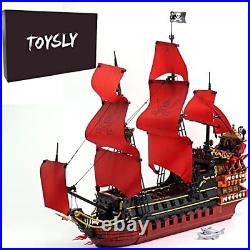 3694pcs Model Building Blocks Set Queen Annes Revenge Pirate Ship Toy For Kids