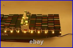 39.4 EVERGREEN Model Ship with light 103cm Cargo ship Model Best Quality