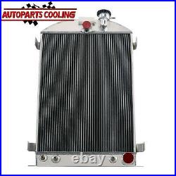 4 ROW Aluminum Radiator For 1932 Ford Hot Rod Chevy 350 V8 Engines US SHIP