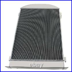 4 Row Aluminum Radiator for 1935-36 Ford Model A 28 Stock Height Chevy Engine