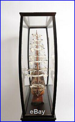 40-inch Wooden DISPLAY STAND CASE With Plexiglass for Ship Yacht Boat Models