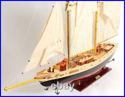 47 Inch Bluenose II Painted L Wooden Wood Model Boat Replica Ship New