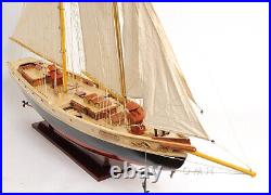 47 Inch Bluenose II Painted L Wooden Wood Model Boat Replica Ship New