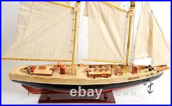 47 Inch Bluenose II Painted L Wooden Wood Model Boat Replica Ship New