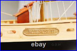 47 Inch Bluenose II Painted L Wooden Wood Model Boat Replica Ship New