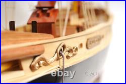 47 Inch Bluenose II Painted L Wooden Wood Model Boat Replica Ship New